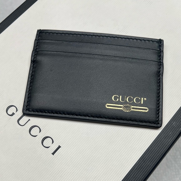 NEW GUCCI CALFSKIN CARD HOLDER - Picture 1 of 11